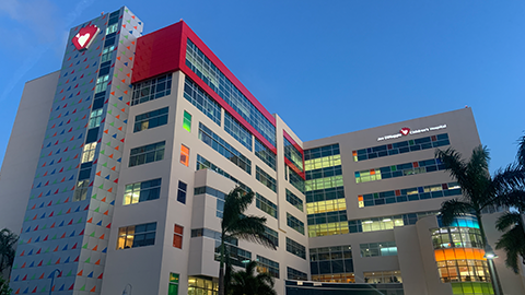exterior Joe DiMaggio Children's Hospital expansion